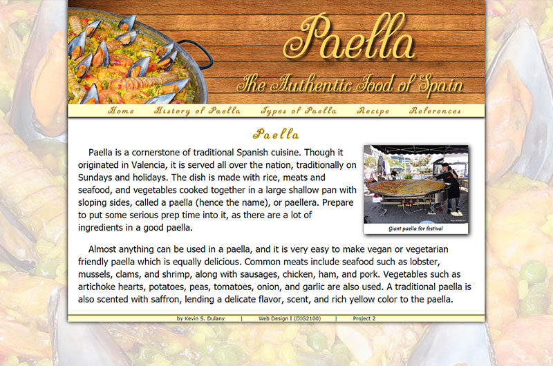 School Project - Paella